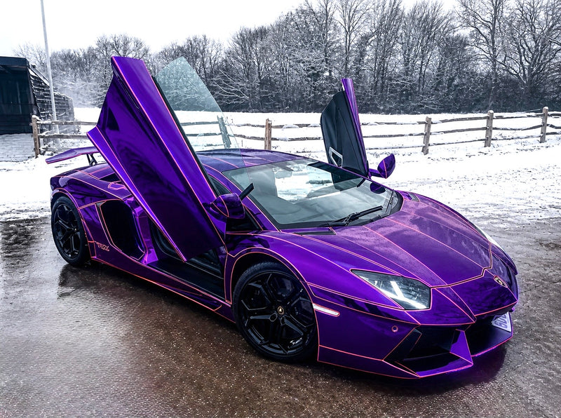 Purple wrap aventador SVJ